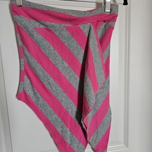 Candie's Vibrant Pink and Gray Wrap Skirt